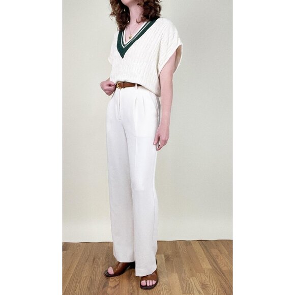 Vintage Cable Knit Sweater Vest Oversized Relaxed Fit Slouchy Preppy Tennis Prep - Picture 4 of 6